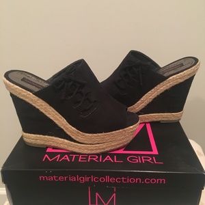 Sleek Black Suede Wedge